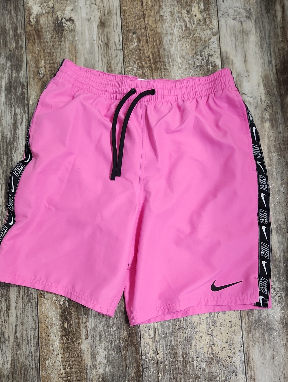 Nike Hot Pink Swim Shorts with Black Trim Mens Large